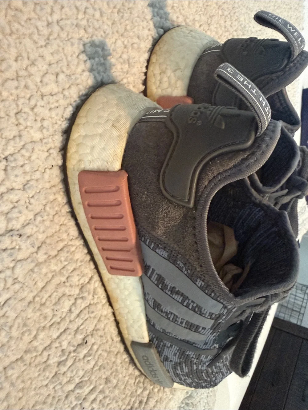 adidas Women’s Gray and Rust NMD_R1 Athletic Sneakers